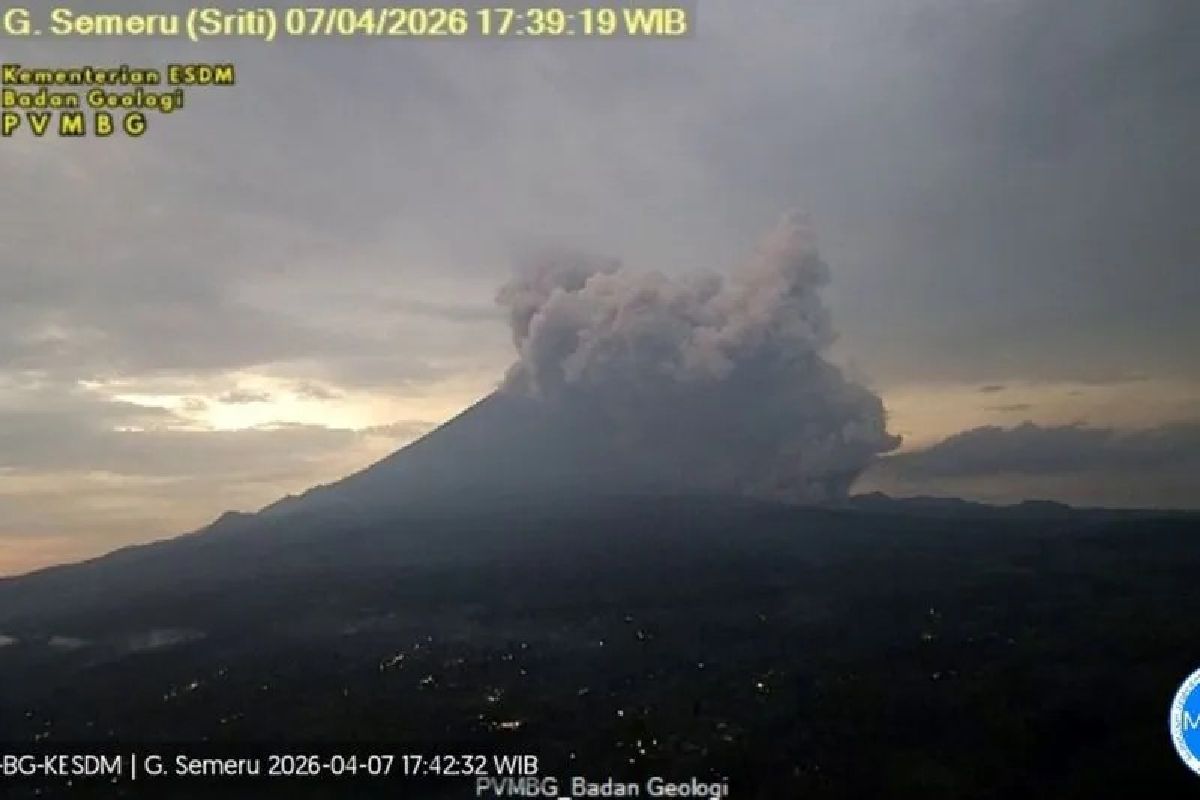 Gunung Semeru Erupsi, Awan Panas Meluncur 4,5 Km ke Besuk Kobokan