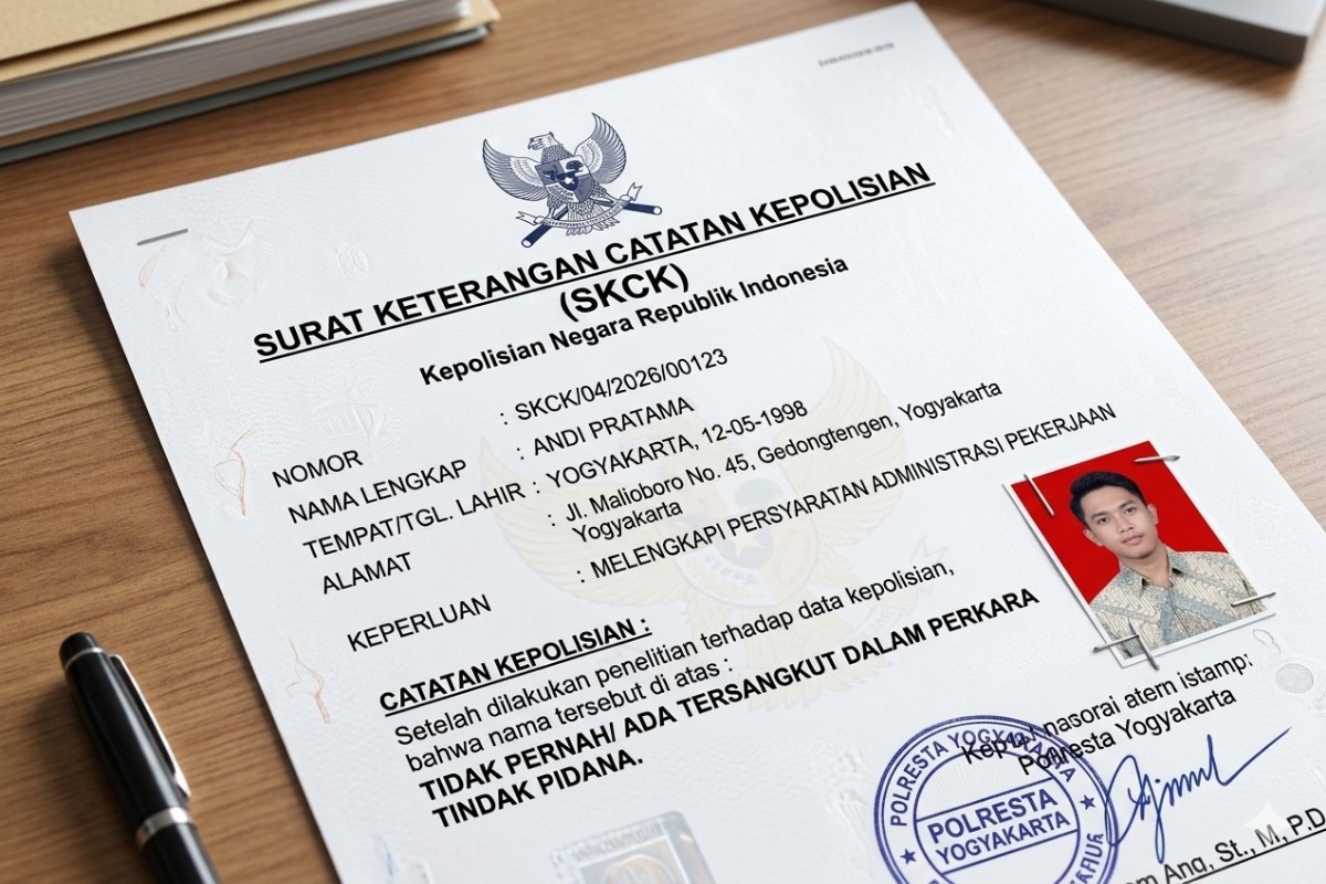 Urus SKCK Kini Bisa Sore Hari di Polresta Jogja, Cek Jadwalnya