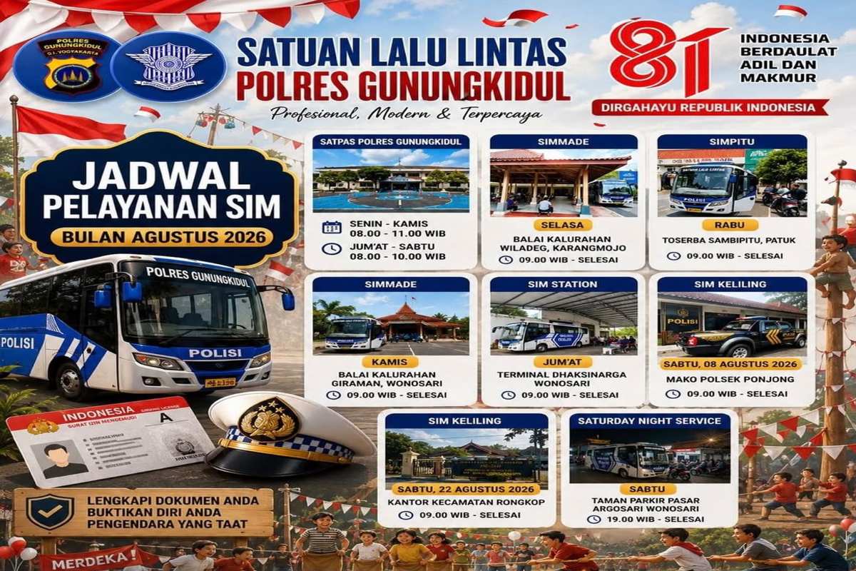 Ingat di Satpas dan Polsek Ponjong